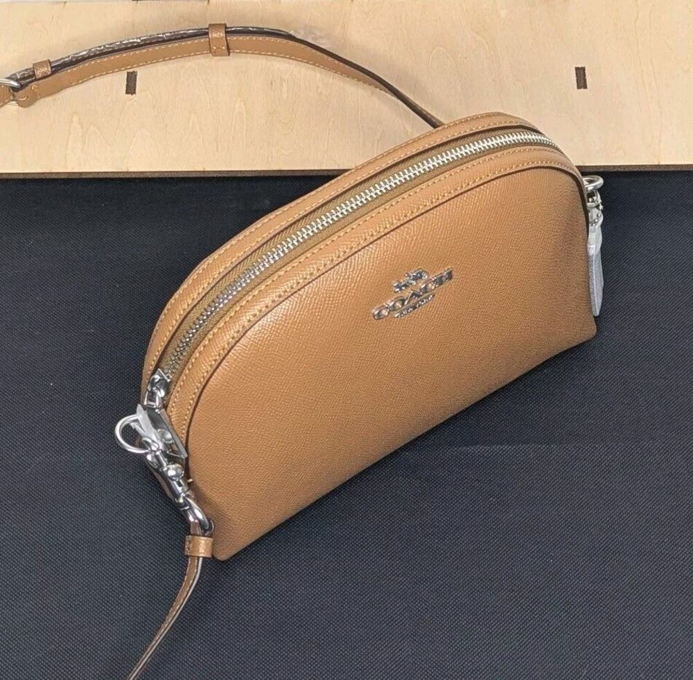 Coach Maddie, Light Saddle/Silver, Brown, Crossbody, NWT